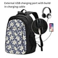 thumbnail image 2 of Disketp Lilies Flowers Mochila de Viaje Estampada para Laptop con Puerto de Carga USB, Mochila Impermeable para Computadora – Regalo para Hombres y Mujeres, 2 of 7