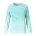 thumbnail image 5 of VERUGU Sweatshirt for Women Casual Crew Neck Pullover Fall Loose Long Sleeve Fashion Print Tops Shirts Light Blue M, 5 of 5