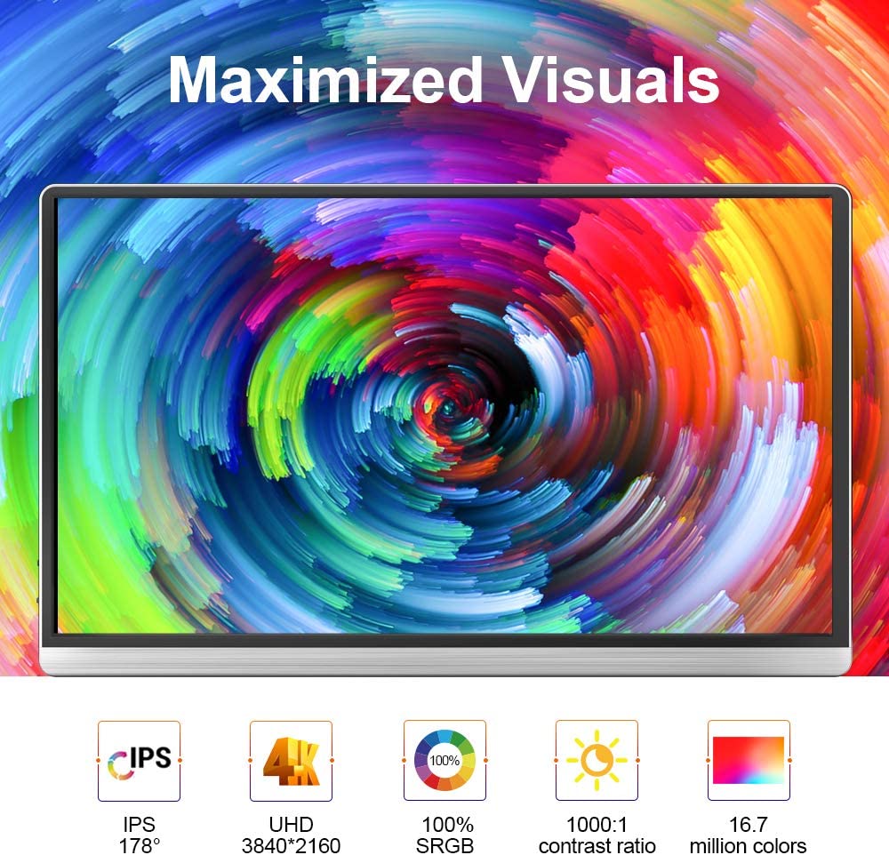 Portable Monitor 4K - 15.6 Inch 