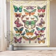 thumbnail image 3 of Tapiz de mariposa, tapiz vintage beige vertical, tapiz estético para colgar en la pared, decoración de pared para habitación de 28 x 38 pulgadas, 3 of 8