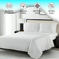 thumbnail image 6 of 4 Pcs Twin XL Sheets,400 TC Dorm Bed Sheets,100% Cotton White Solid Sheets to fit 12"To 15" Deep Mattress, 6 of 6
