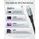 thumbnail image 4 of Cable USB C INIU de 3 pies, 2 unidades, 240 W, carga rápida para iPhone, 4 of 7