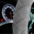 thumbnail image 3 of Fluffy Steering Wheel Cover Soft, Short Plush Gray Steering Wheel Cover for Men and Women with Universal 14.5-15 Inch, 3 of 9