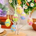 thumbnail image 3 of Moocorvic Easter Hanging Decoration Foam Easter Eggs Easter Basket Stuffers DIY Crafts for Kids Gilrs Boys,Colorful, 3 of 6