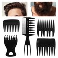 thumbnail image 1 of Peine de peluquería, 5 piezas, peine de dientes anchos con aceite retro para hombres, peine para el cabello diseñado meticulosamente, 1 of 14