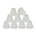 thumbnail image 3 of Aspen Creative 32103-9 Small Hardback Empire Shape Chandelier Clip-On Lamp Shade Set (9 Pack), Transitional Design in White, 6" Bottom Width (3" x 6" x 5"), White Linen, 3 of 10