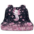 thumbnail image 2 of Xoenoiee Axolotl Butterfly Cherry Blossom Pattern Rear Bench Car Seat Cover Towel Protector, Heavy Duty Universal Fit Automotive Backseat Protector for Cars SUVs Truck, 2 of 7