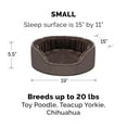 thumbnail image 3 of FurHaven Pet Products | Orthopedic Plush & Velvet Oval Pet Bed for Dogs & Cats - Driftwood Brown, Small, 3 of 10