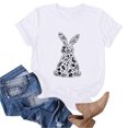 thumbnail image 3 of Tauxra Hauts d'Été à Manches Courtes pour Femmes, T-Shirts à Col Rond pour Femmes, Blouse T-Shirt Décontractée à Imprimé de Pâques, 3 of 5