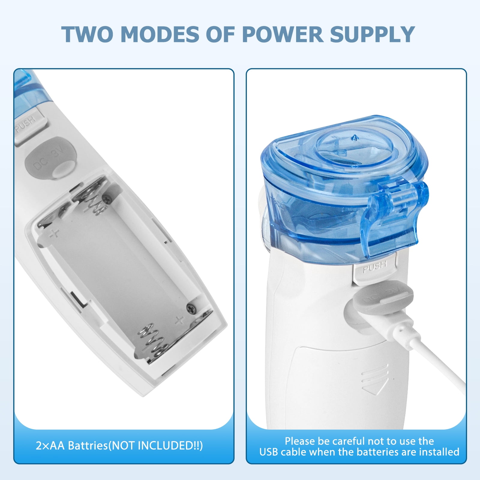 LYMAYTER Portable Humidifier Steam Inhaler USB/2AA B