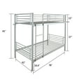 thumbnail image 3 of Ktaxon Twin over Twin Metal Bunk Beds Frame,Bedroom Furniture with Ladder, 3 of 6
