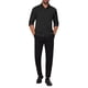 thumbnail image 2 of Camisa de Negocios de Manga Larga con Cuello de Punta para Hombre Inspire Chic, Color Sólido Negro, 2 of 5