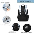 thumbnail image 4 of FORMRS Unisex School Backpack 17" Student Travel Bag with Laptop Compartment, Blue Butterfly, 4 of 7