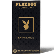 Angle View: Playboy Extra Large Condoms, Flare Shape, Premium Lubricant, 12 ct Value Pack