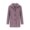 thumbnail image 4 of HTNBO Wool Coat for Women Plus Size Thicken Pea Coats Stand Collar Single Breasted Trench Coat Winter Jackets, 4 of 6