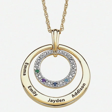 Personalized Birthstone And Diamond Acce