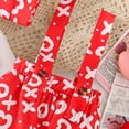 thumbnail image 3 of Tiijoy Baby Girls Valentine's Day Outfits Long Sleeve Romper Overalls with Hat, Sizes 0-3M, 3 of 8