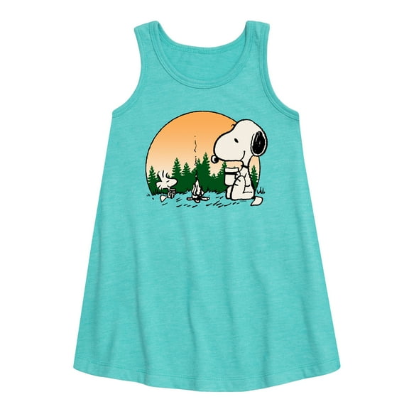Peanuts - Campfire Mugs - Toddler and Youth Girls A-line Dress