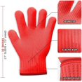 thumbnail image 2 of 1 Paire de Gants Résistants à la Chaleur Gants de Four Résistants à la Chaleur avec Doigts Gants de Four Rouges Supports de Pot de Cuisine Gants de Cuisine Rouges Ensemble de Gants de Four Double (2 Pcs), 2 of 8