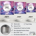 thumbnail image 4 of Designart "Rosy And Blue Orbs Futuristic Celestial Realm" Abstract Landscape Square Mirror Wall Decor Modern - Large Pink Square Bathroom Mirror - Square Printed Wall Mirror Art, 4 of 5
