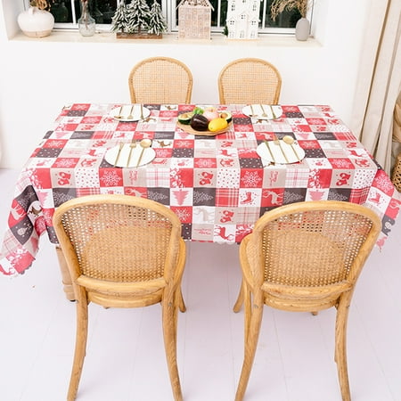 

GXSR Rectangle Christmas Table Cloth Oil-Proof Spill-Proof and Water Resistance Tablecloth Decorative Fabric Table Cover for Outdoor and Indoor Use-70.87 x 56.69