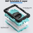 thumbnail image 2 of Case for Lenovo Tab M8 (HD/FHD/Smart) 2019/2021 3rd/2nd Gen with Screen Protector, 360 Degree Rotating Kickstand Hand Strap Heavy Duty Shockproof Cover with Shoulder Strap, Sky Blue PC, 2 of 7