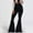 Black, variant on Azrian Summer Casual Long Trousers for Women Women Fashion Casual Comfortable Solid Color Elastic Waist Full Length Flared Pants Overalls