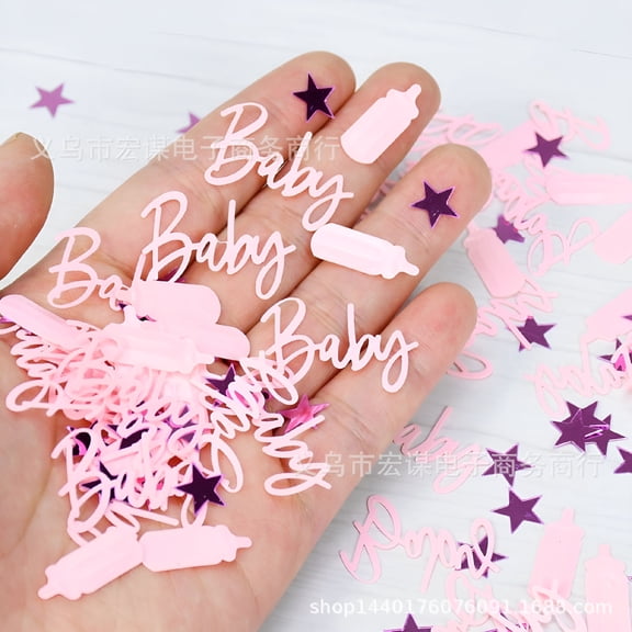 CCOCC Baby Shower Confetti - Its A Girl,Glitter Confetti Sprinkles for Birthday Party Table Scatters Decoration,Table Scatter Confetti Baby Gender Reveal Jungle Birthday Decorations