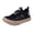 Black, variant on Women's Mesh Lace Up Platform Casual Walking Shoes Breathable Comfortable Thick Sole Sneakers Lightweight Daily Commute Outdoor Athletic Footwear