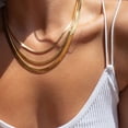 thumbnail image 4 of Hot Fashion Unisex Snake Chain Women Necklace Choker Stainless Steel Herringbone Gold Color Chain Necklace For Women Jewelry, 4 of 5