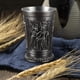 thumbnail image 3 of Vaso, copa, patrón antiguo tallado en relieve, vaso para sorbos personalizado, para bar Ramsés de hojalata, 3 of 9