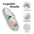 thumbnail image 5 of Fotbe White Bunny Bottom And Easter Eggs Pattern Women's Fuzzy Curly Fur Memory Foam Loafer Slippers Indoor Outdoor Slippers Winter Home Shoes-44/45, 5 of 7