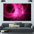 thumbnail image 4 of Design Art 'Bright Pink Designs on Black' Graphic Art on Wrapped Canvas, 4 of 4