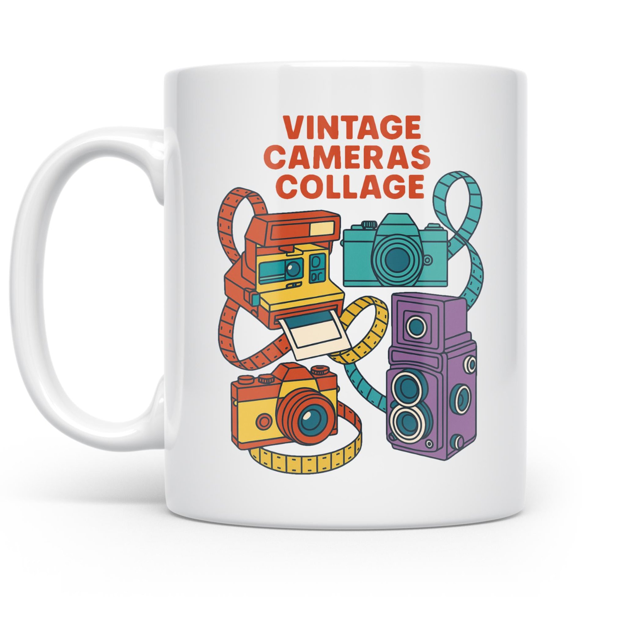 Retro Photography Vibes, 11oz mug for camera lovers and studio decor