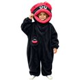 thumbnail image 2 of lcziwo Kids Big Mouth Monster Onesie Pajamas Funny Unisex Toddler Fuzzy Loungewear Soft Plush One Piece Jumpsuits Winter Thermal Black,9-10 Years, 2 of 6