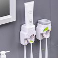 thumbnail image 4 of Toothbrush Holder, Dustproof Wall Mounted Convenient Toothpaste Squeezer Toothpaste Dispenser, Automatic Electric Tooth Pastetooth Dispenser Squeezer for Bathroom, 4 of 8