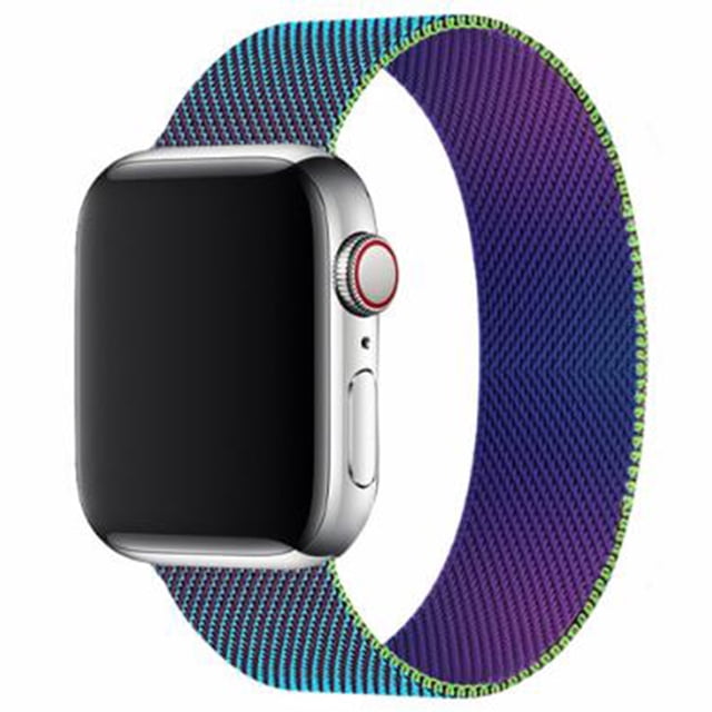 Correa para Apple Watch Series 6 / SE 38 mm 40 mm Mujer, correa de reloj de malla tejida de acero inoxidable Correa femenina Reemplazo de correa para iWatch SE Series 6 5 4 3 2 1 38 mm 40 mm - Colorido, 42 mm/44 mm brillar Electrónica