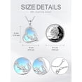 thumbnail image 5 of CACA LADY Hammerhead Shark Necklace 925 Sterling Silve Hammerhead Shark Heart Moonstone Pendant Necklace Ocean Waterweeds Jewelry Gifts for Women, 5 of 6