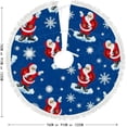 thumbnail image 5 of GZHJMY Santa Claus and Snowflakes Christmas Tree Skirt 36" for Indoor Outdoor Holiday Party Office Store Cupboard Decoration, 5 of 5