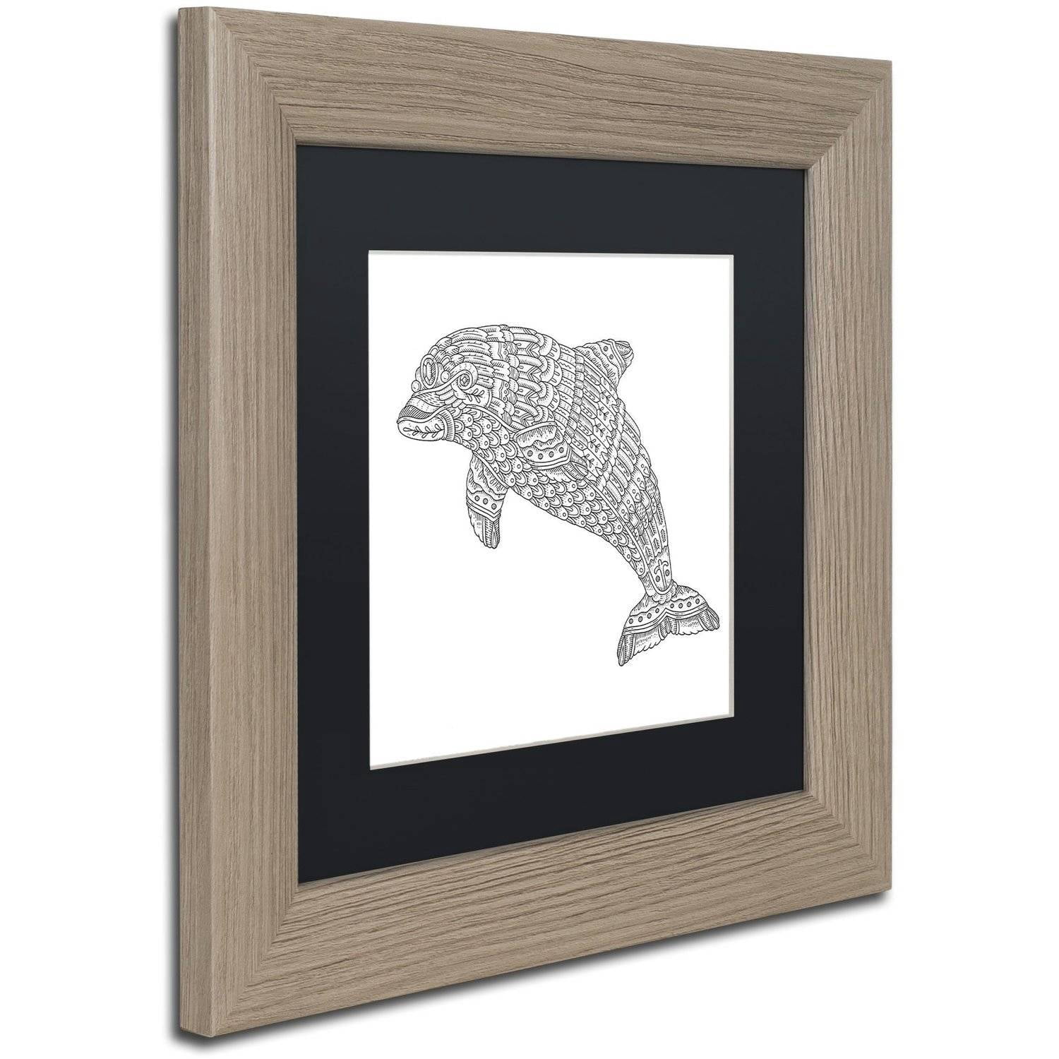 Trademark Fine Art 'Spirit Animals 8' Canvas Art by Filippo Cardu Black Matte, Birch Frame
