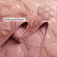 thumbnail image 6 of IR Imperial Rooms Velvet Quilt Set Bedspread Reversible King Size 3 Piece Pink Geometric 350GSM Ultra Soft Lightweight Washable Bedding, 6 of 9