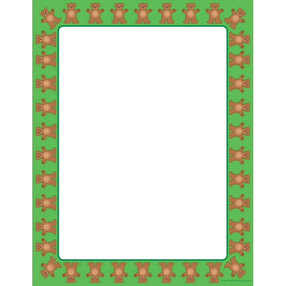SHAPES ETC. Designer Paper - Teddy Bear (50 Sheet Package)