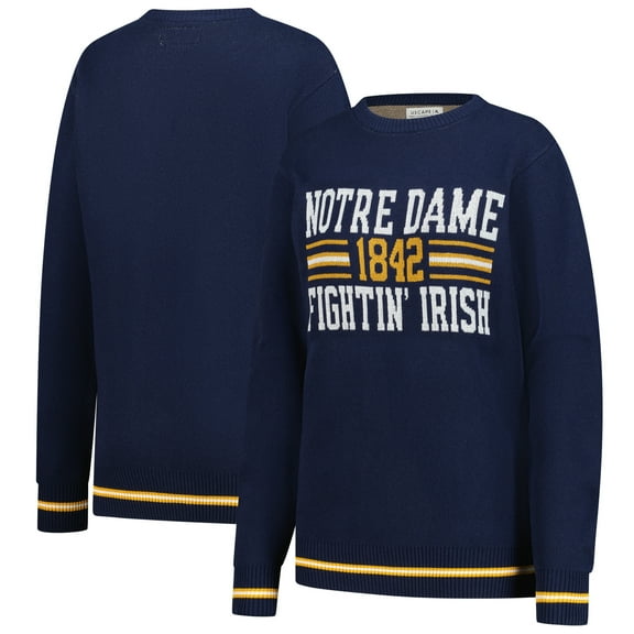 Unisex Uscape Apparel Navy Notre Dame Fighting Irish Renew Knit Vintage Retro Sweater