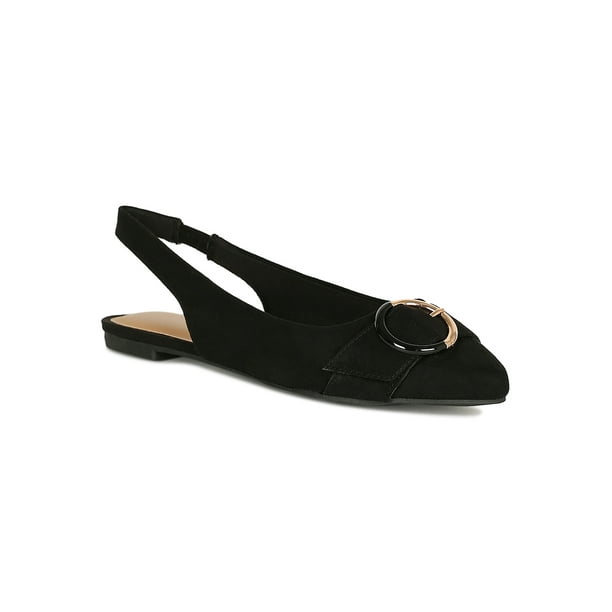 round toe slingback flats
