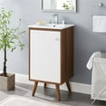 thumbnail image 3 of Modway Transmit 18" Bathroom Vanity in Walnut White, 3 of 11