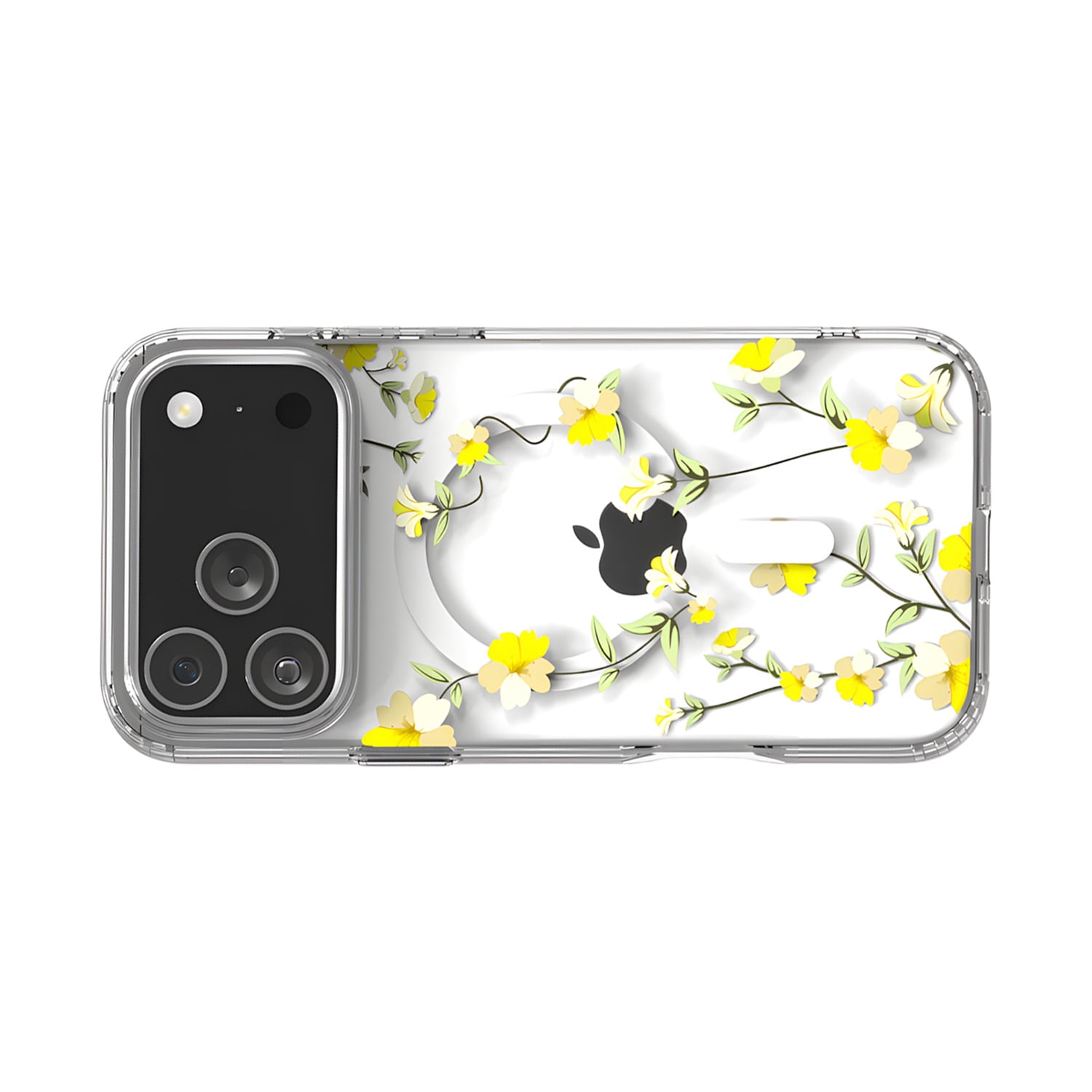 Flower Design Case for iPhone 17 Pro Max - Yellow