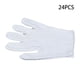 thumbnail image 1 of 24 guantes blancos de algodón, guantes de trabajo, guantes hidratantes cosméticos para manos secas, inspección de joyas y más, 1 of 8