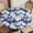 Blue Hibiscus Flowers, variant on 4th of July Stars Round Fitted Tablecloth with Elastic Edge 40"-44" Waterproof Table Cloth Independence Day Table Cover Patriotic Decoration Tablecloth for Dining Party Celebration