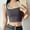 Gray, variant on Nrmvnmi Crop Tops for Women Halter Tops Going Out Tops Round Neck Cropped Tank Tops for Women Sleeveless Backless Trendy Tops For Mothers day gifts