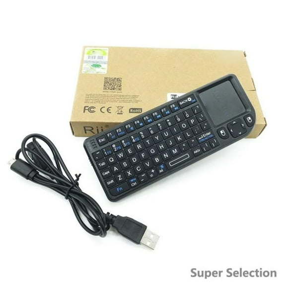 2.4G Wireless Keyboard With Touchpad, All-in-One Mini Silicone Keyboard, Portable Rechargeable For Smart TV, Android TV Box, Raspberry Pi, HTPC, Windows Mac Linux